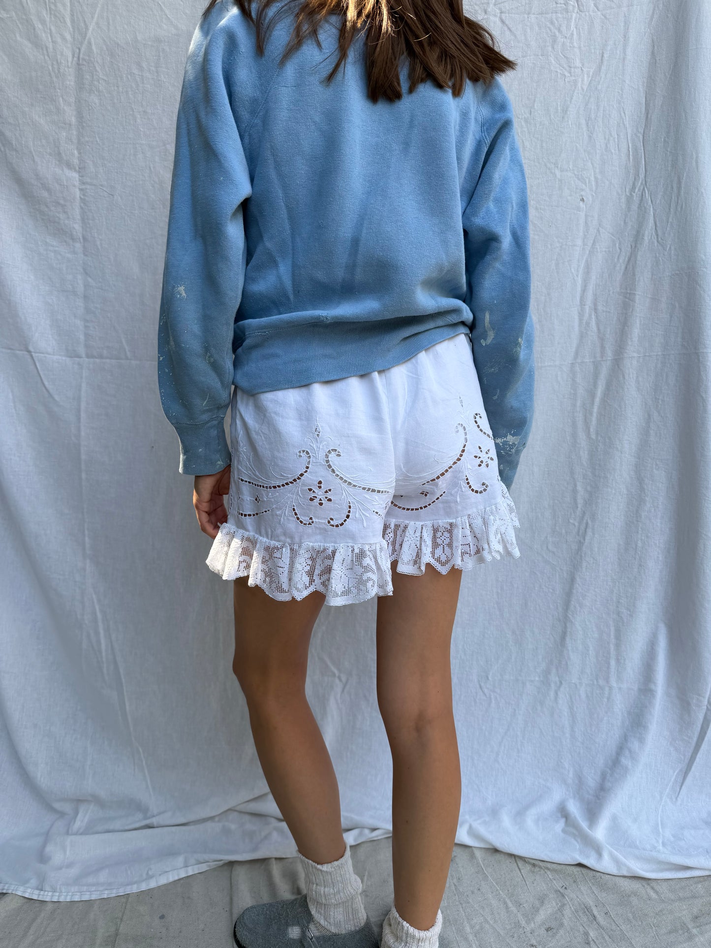 Wanderly Eyelet + Lace Ruffle Bloomer