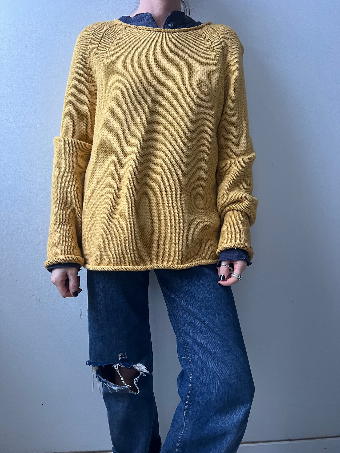 J Crew Mustard Knit