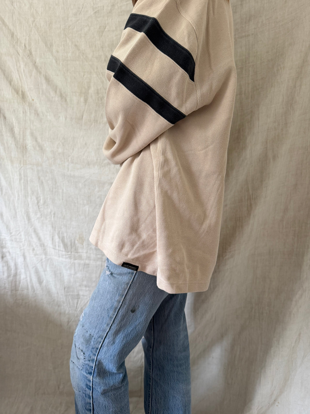 Grey Striped Rugby Shirt
