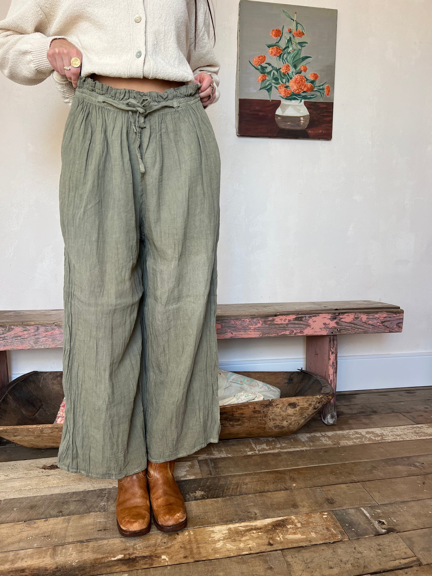 Oaxacan Sage Cotton Pant