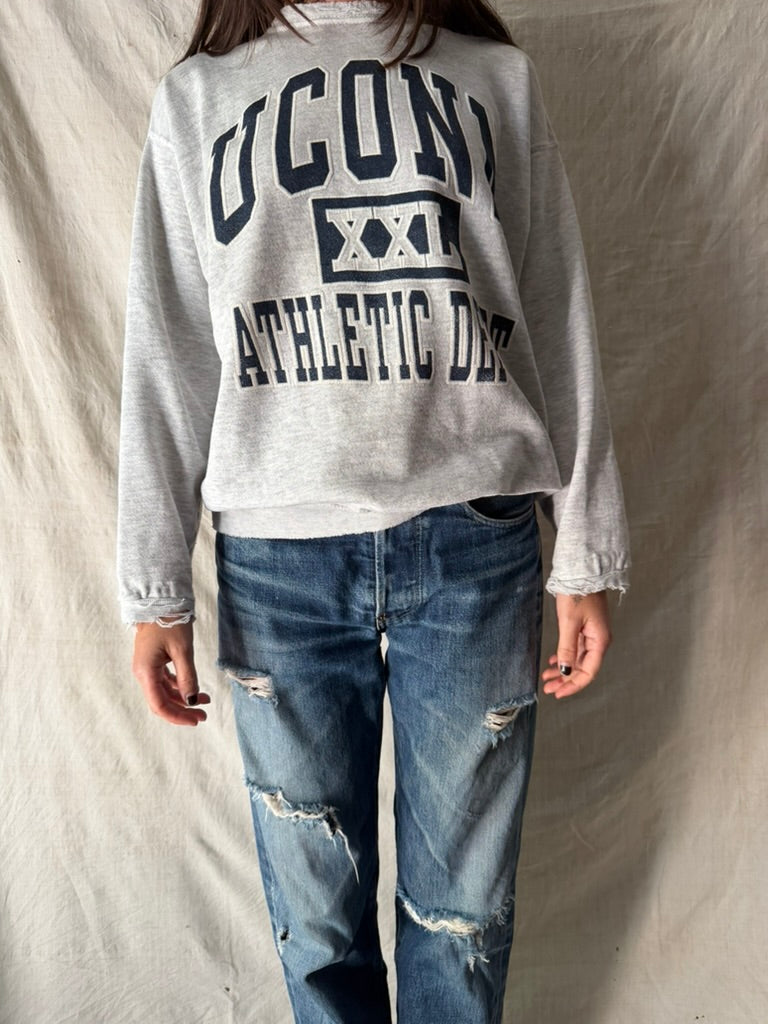 Uconn Athletics Grey Crewneck
