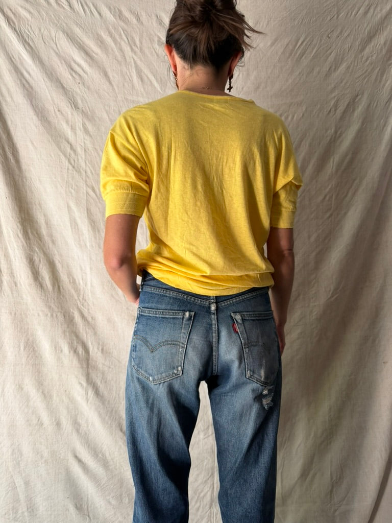 Yellow Henley Tee