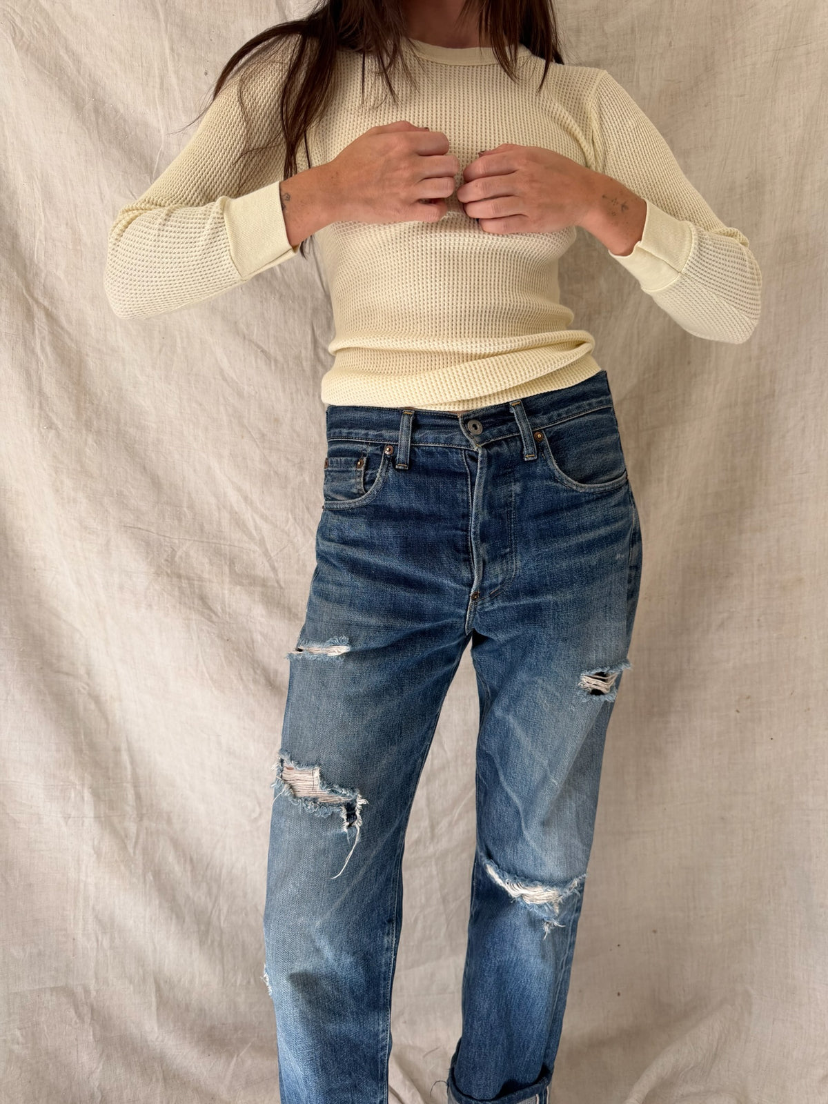 Butter Cream Henley