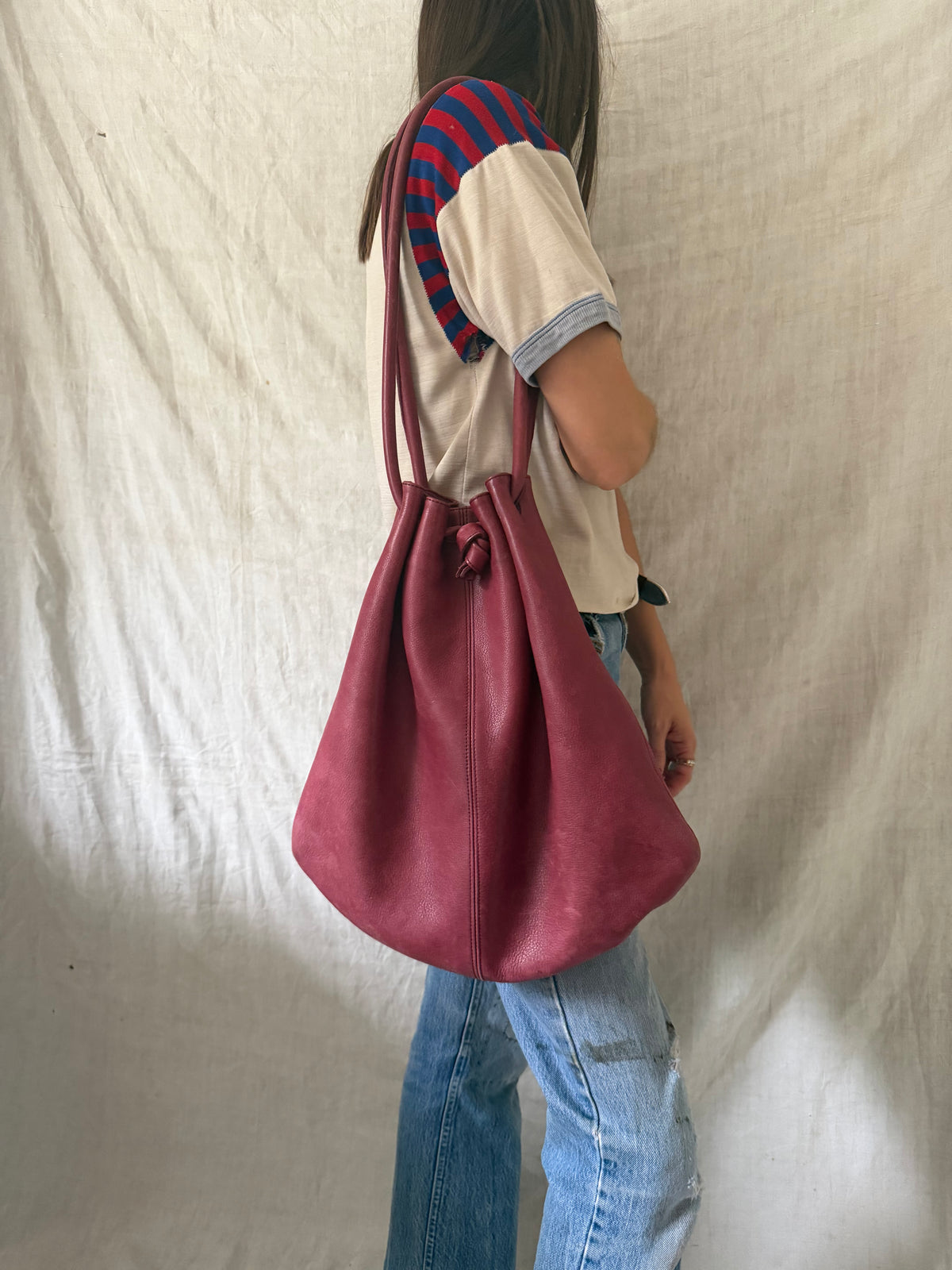 Wine Colored Shoulder Bag