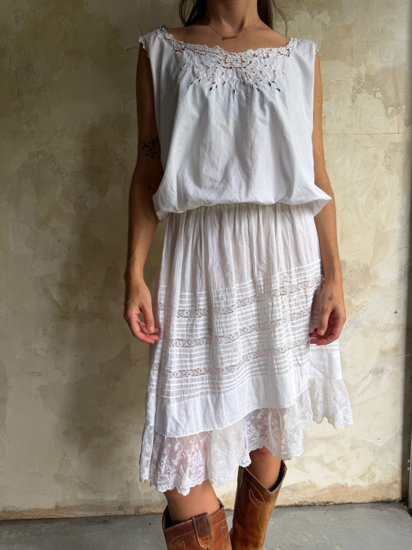 Antique Italian Cropped Tank