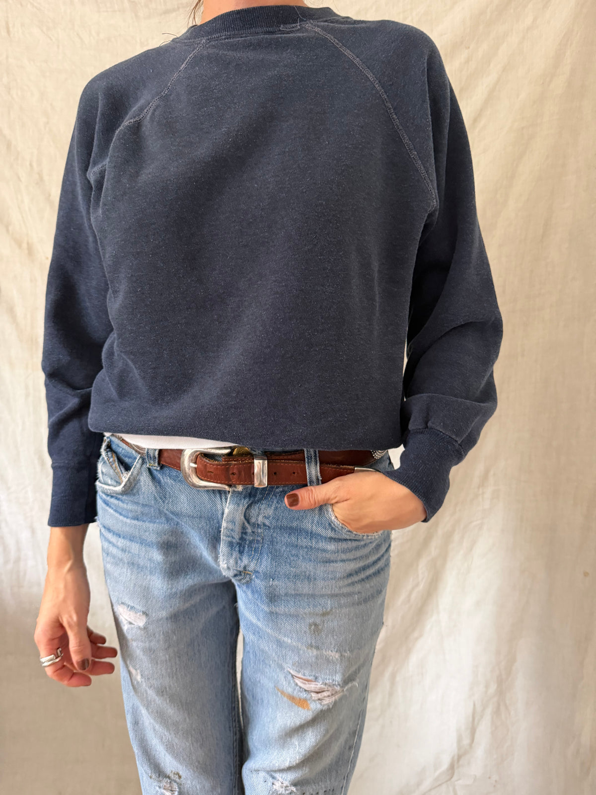 Blank Navy Crewneck
