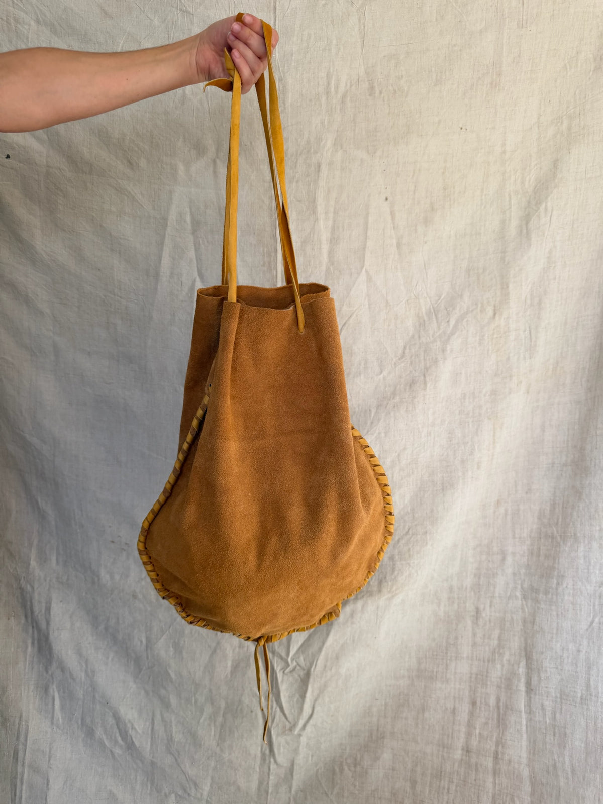 Handmade Suede Tote Bag