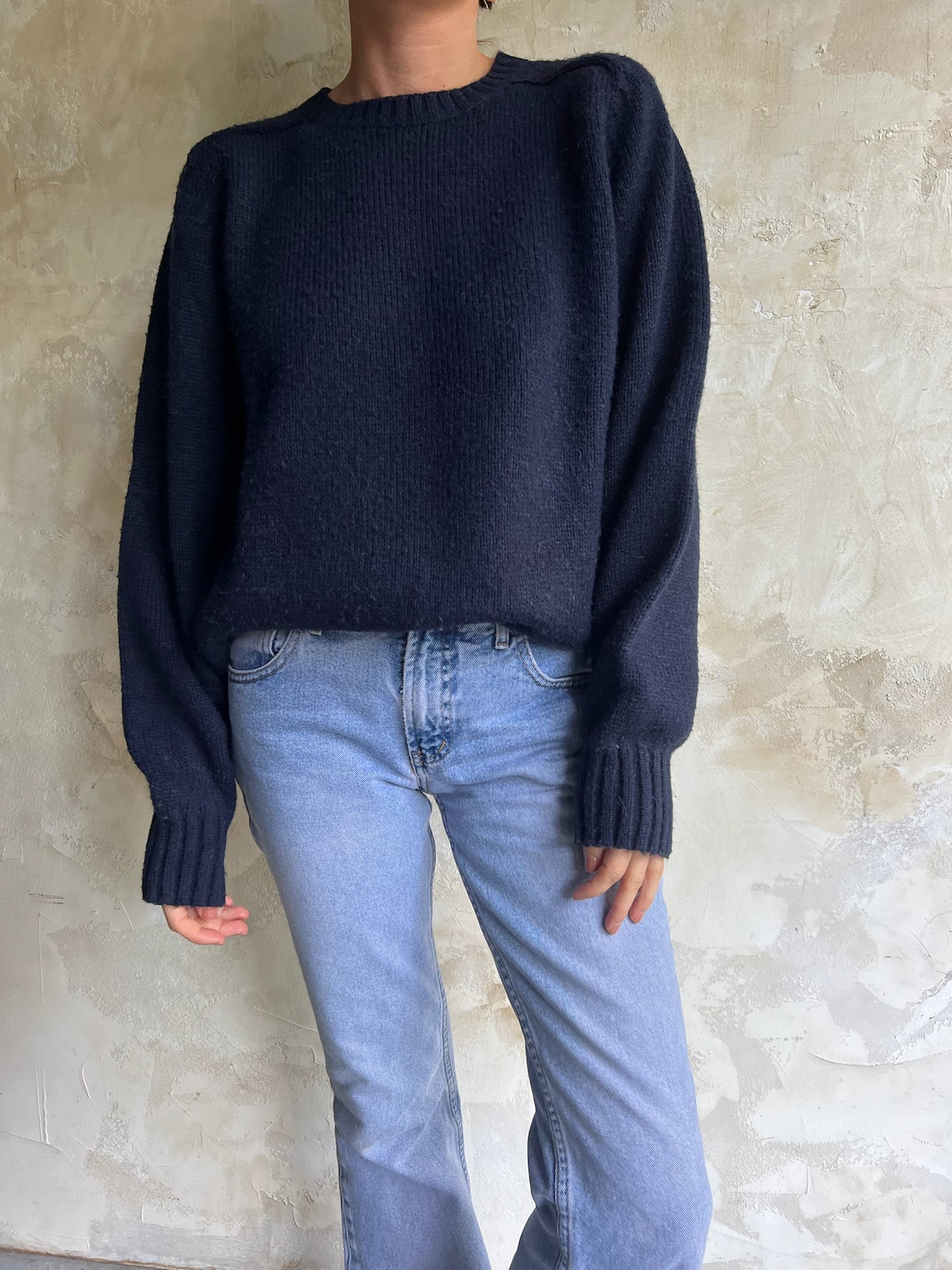 Navy Acrylic Pullover
