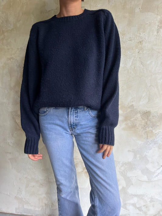 Navy Acrylic Pullover