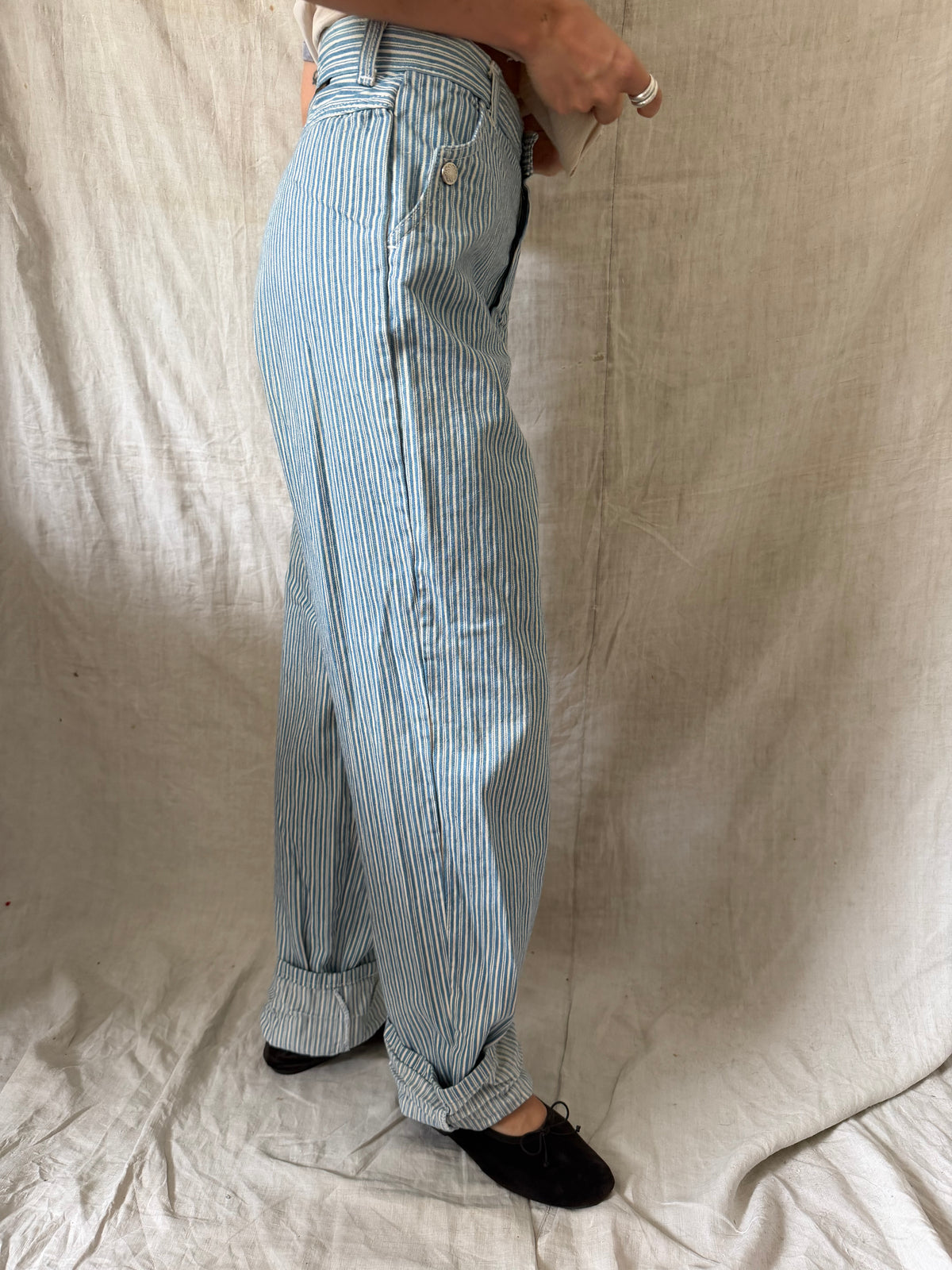 Cotton Pinstripe Trouser