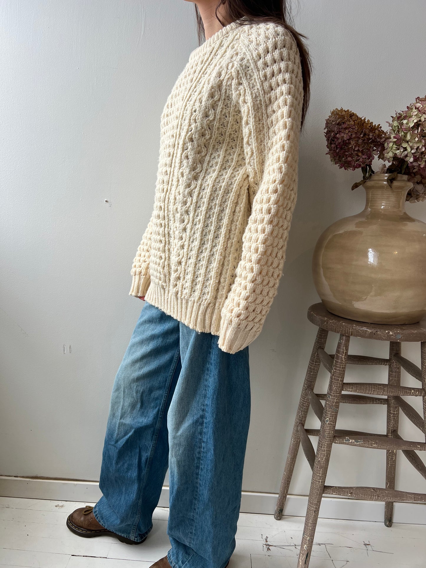 Cream Irish Fisherman Sweater