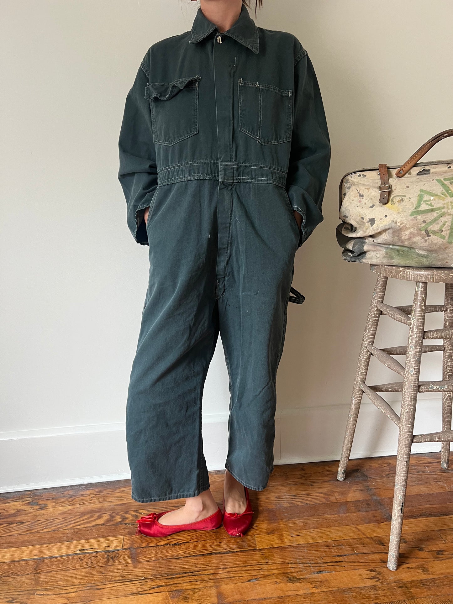 Green Grey Coveralls