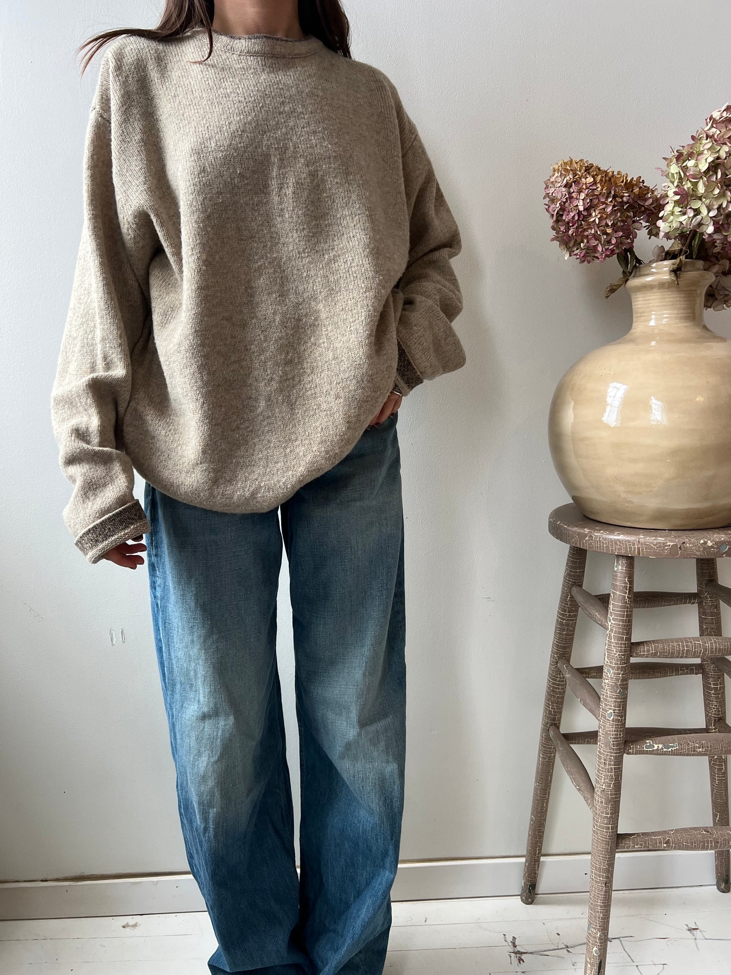 Khaki Heather Woolrich Pullover