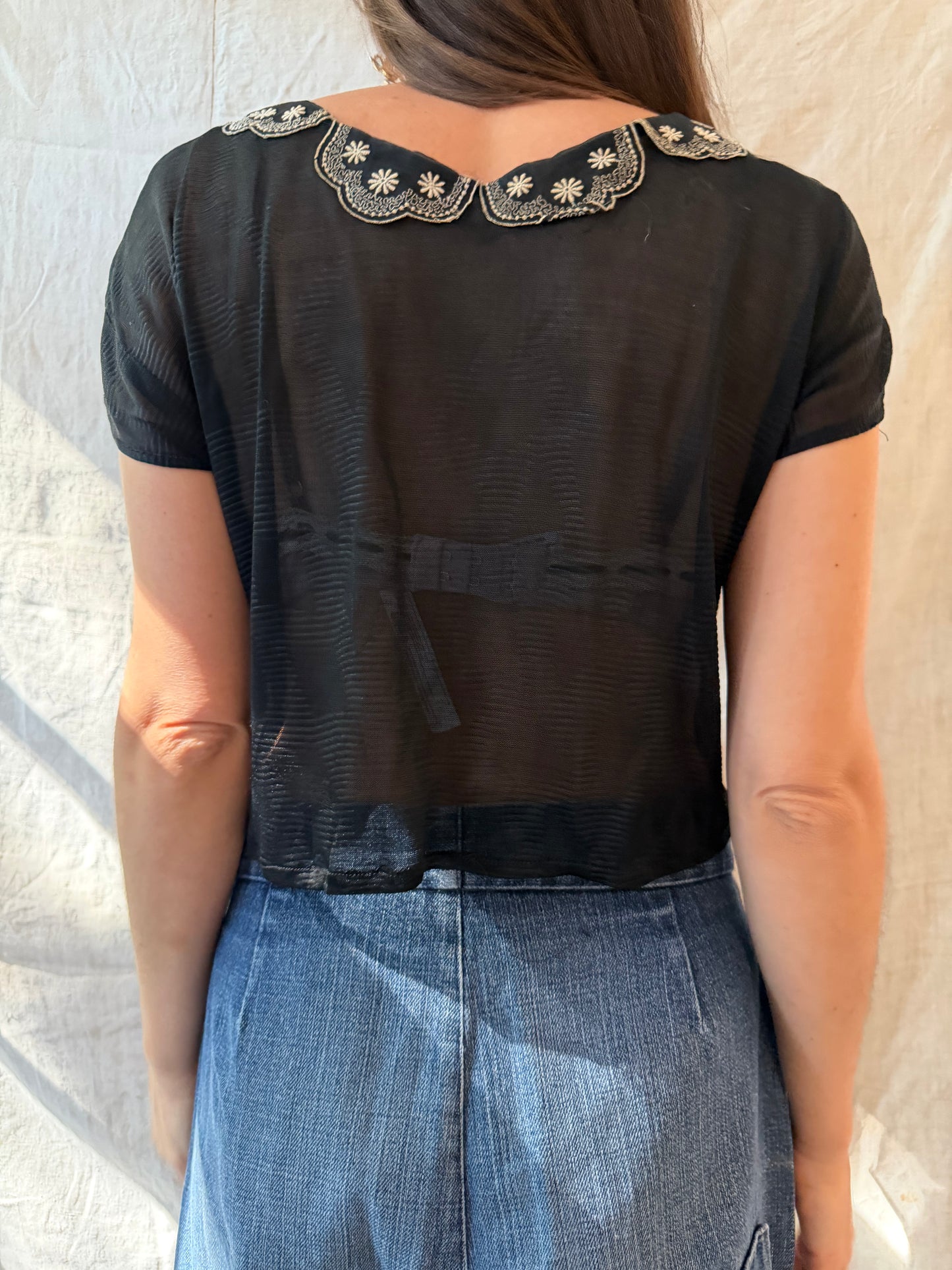 Sheer Black Little Top