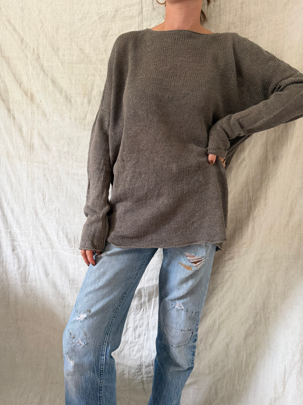 Fawn Knit Silk Sweater