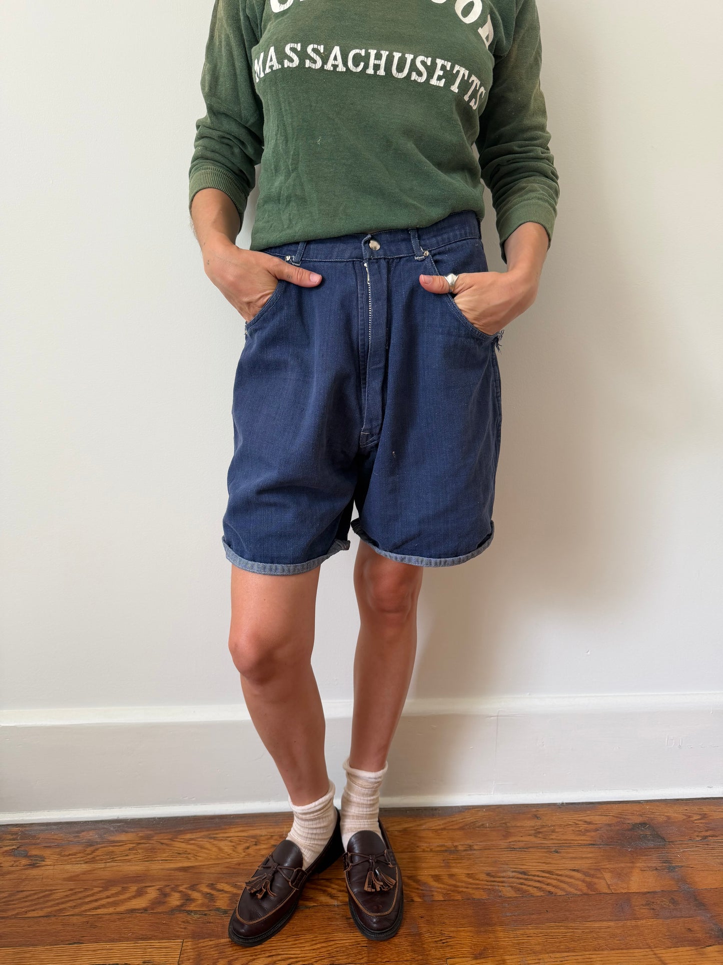 Dark Indigo Denim Shorts