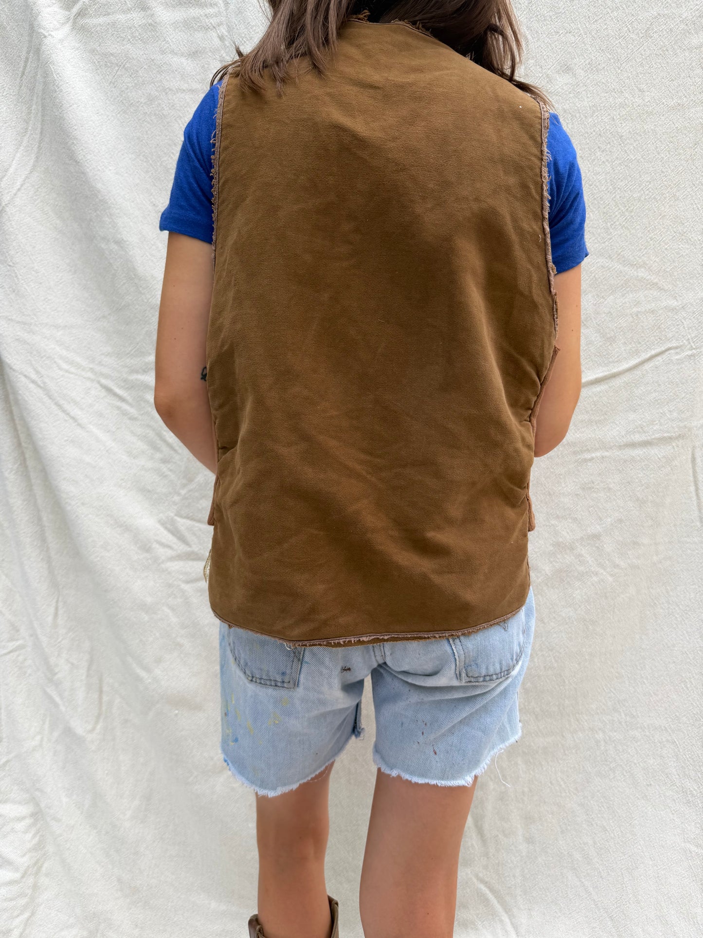 Distressed Brown Vest