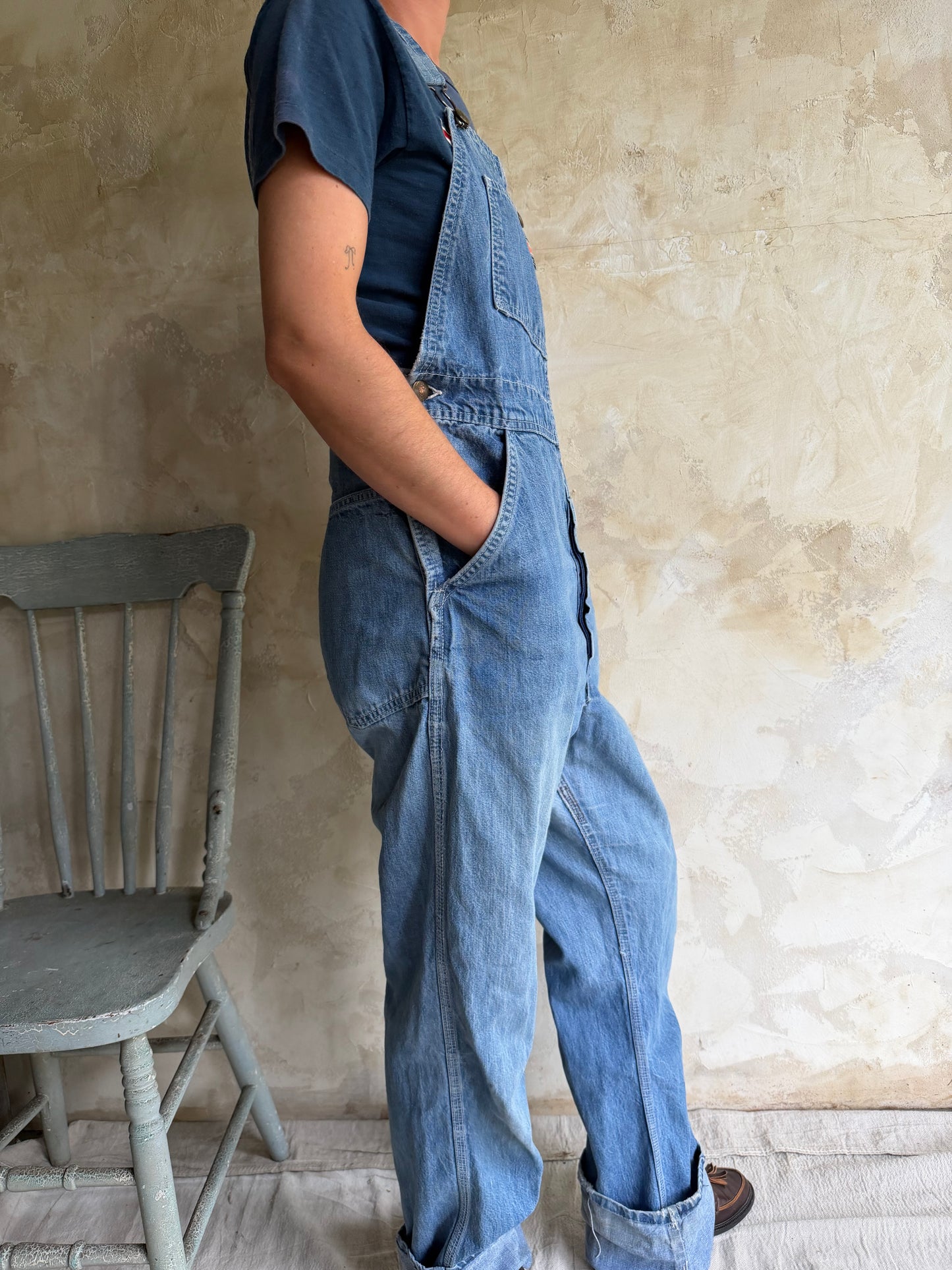 Faded Oshkosh Denim Overalls
