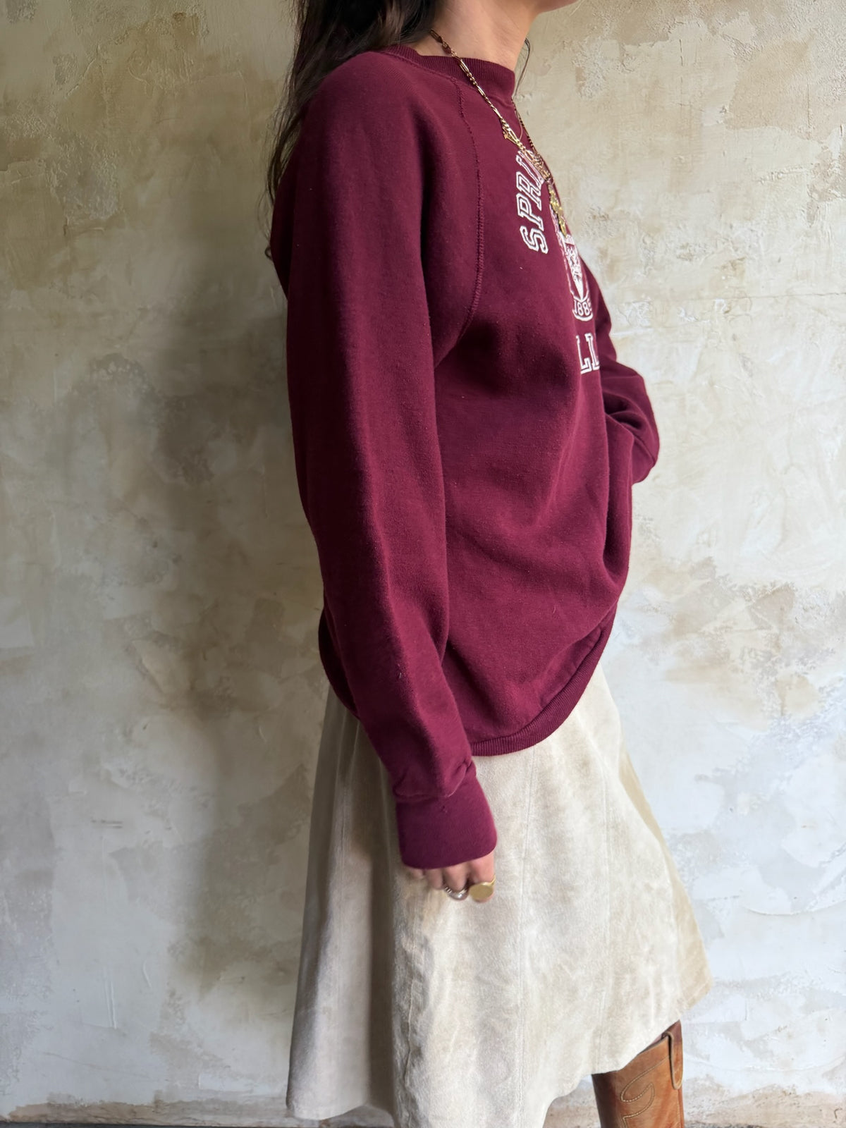 Maroon Springfield College Crewneck