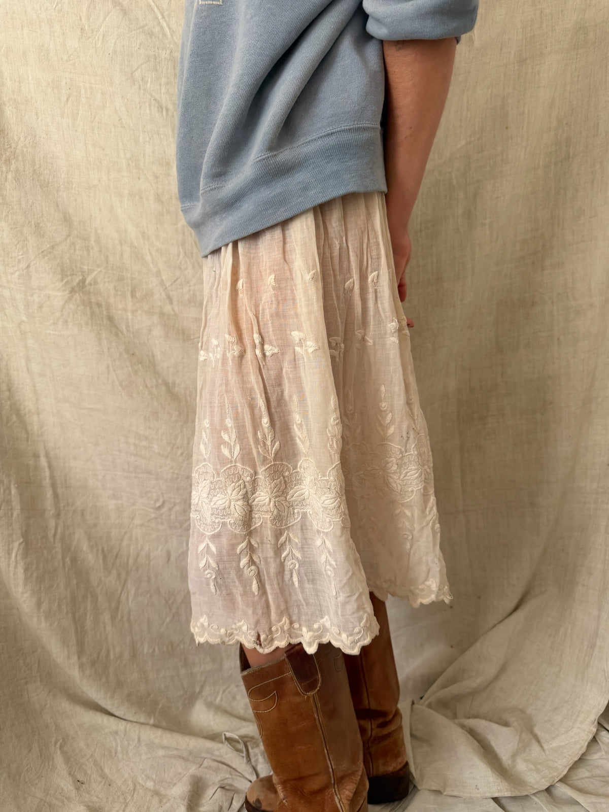 Antique Embroidered Skirt