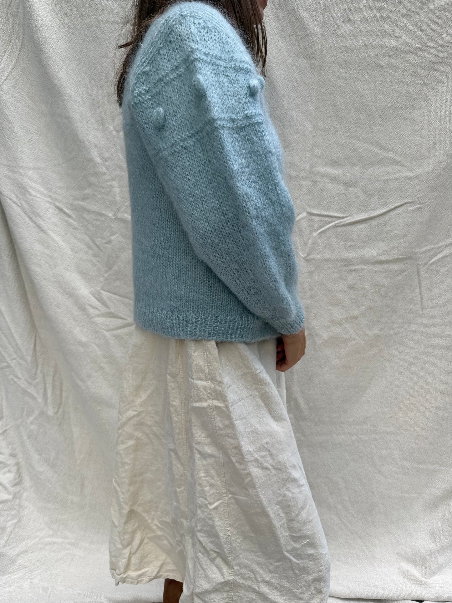Baby Blue Mohair Cardigan