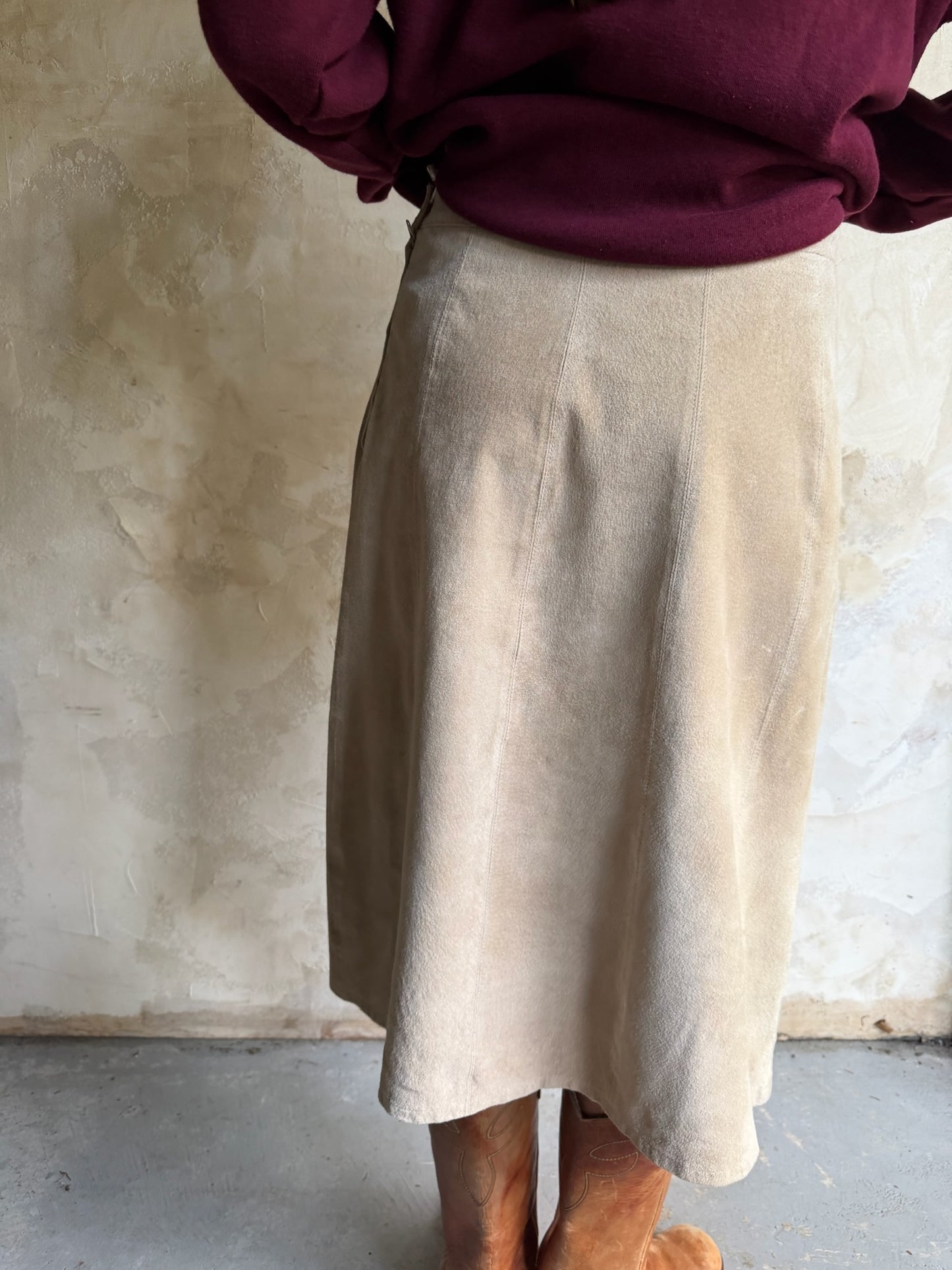 Tan Suede Skirt