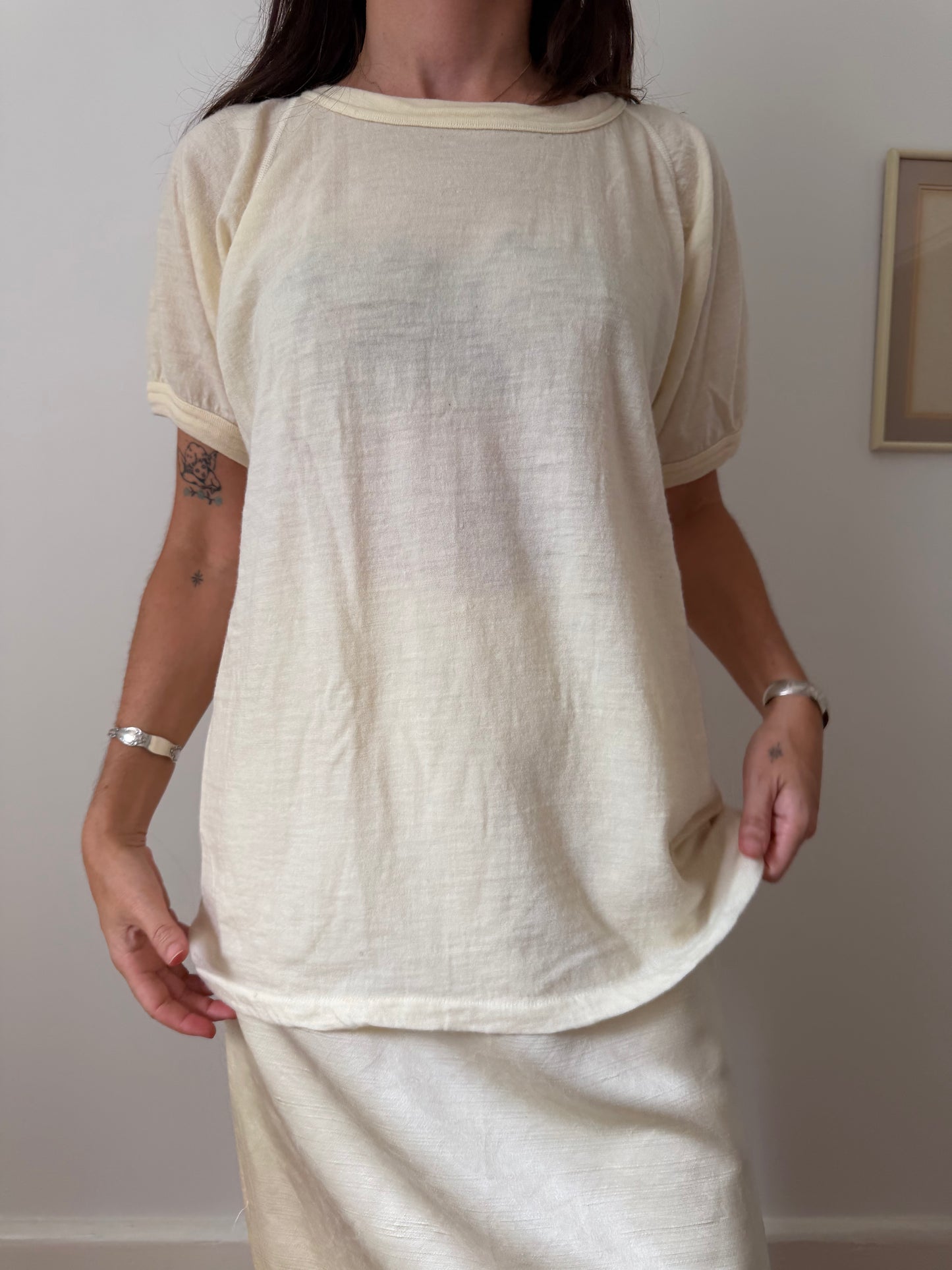 Butter Yellow Wool Tee