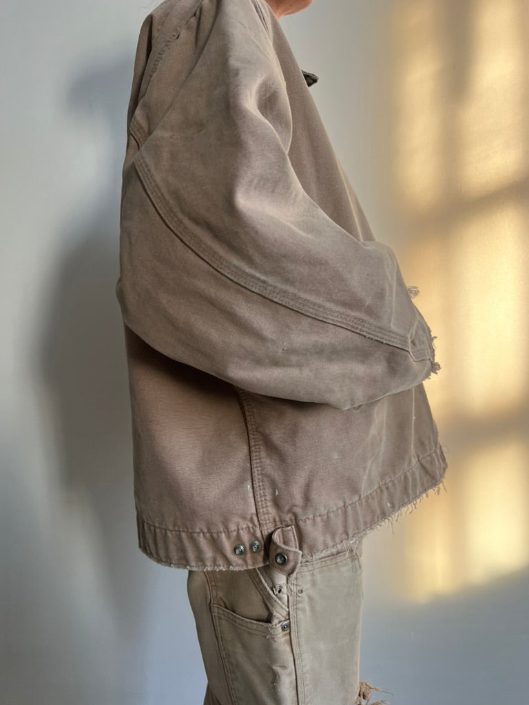 Distressed Taupe Carhartt Jacket