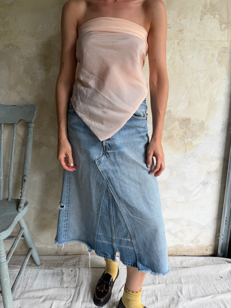 Peachy Satin Scarf