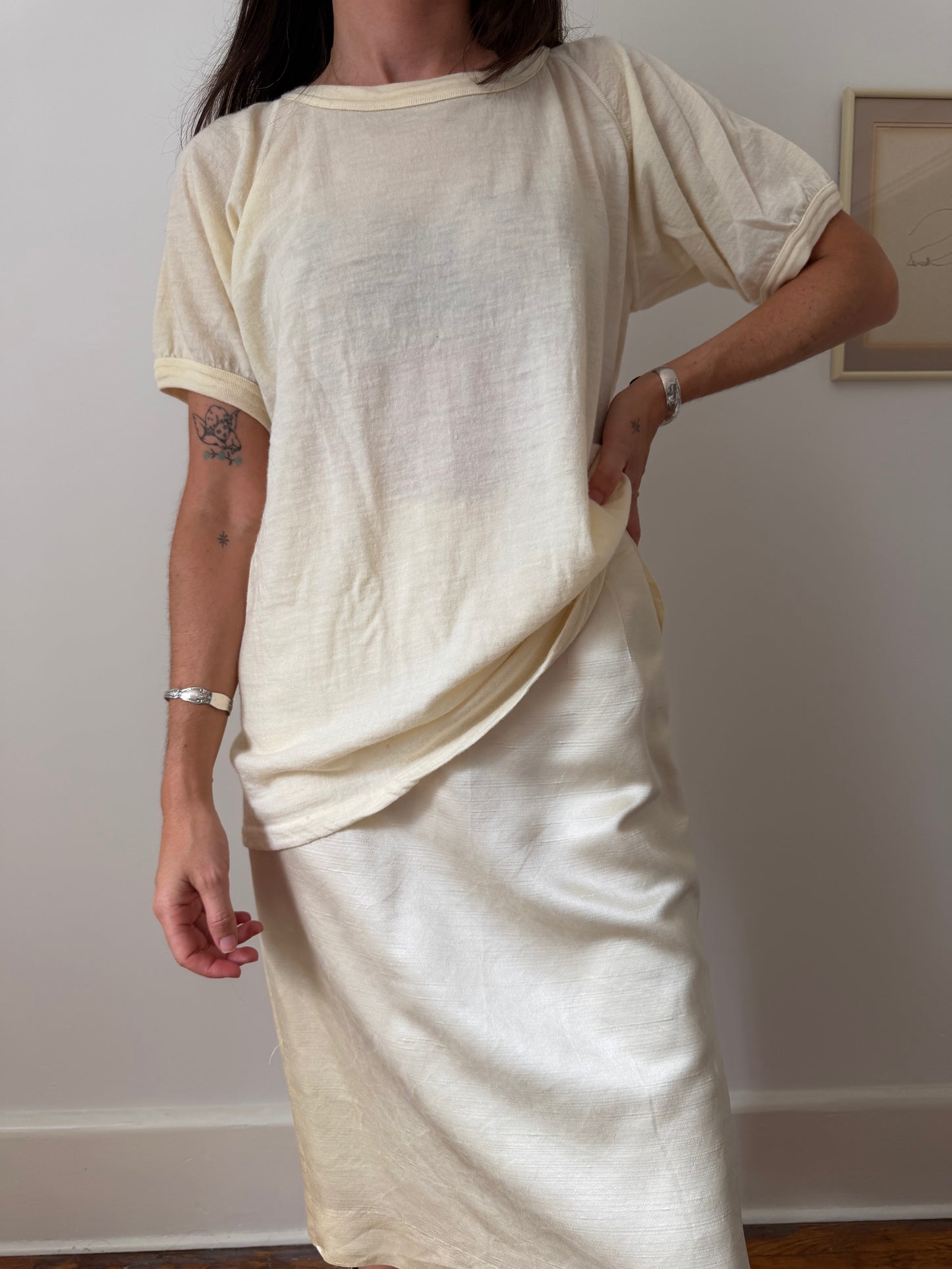 Butter Yellow Wool Tee