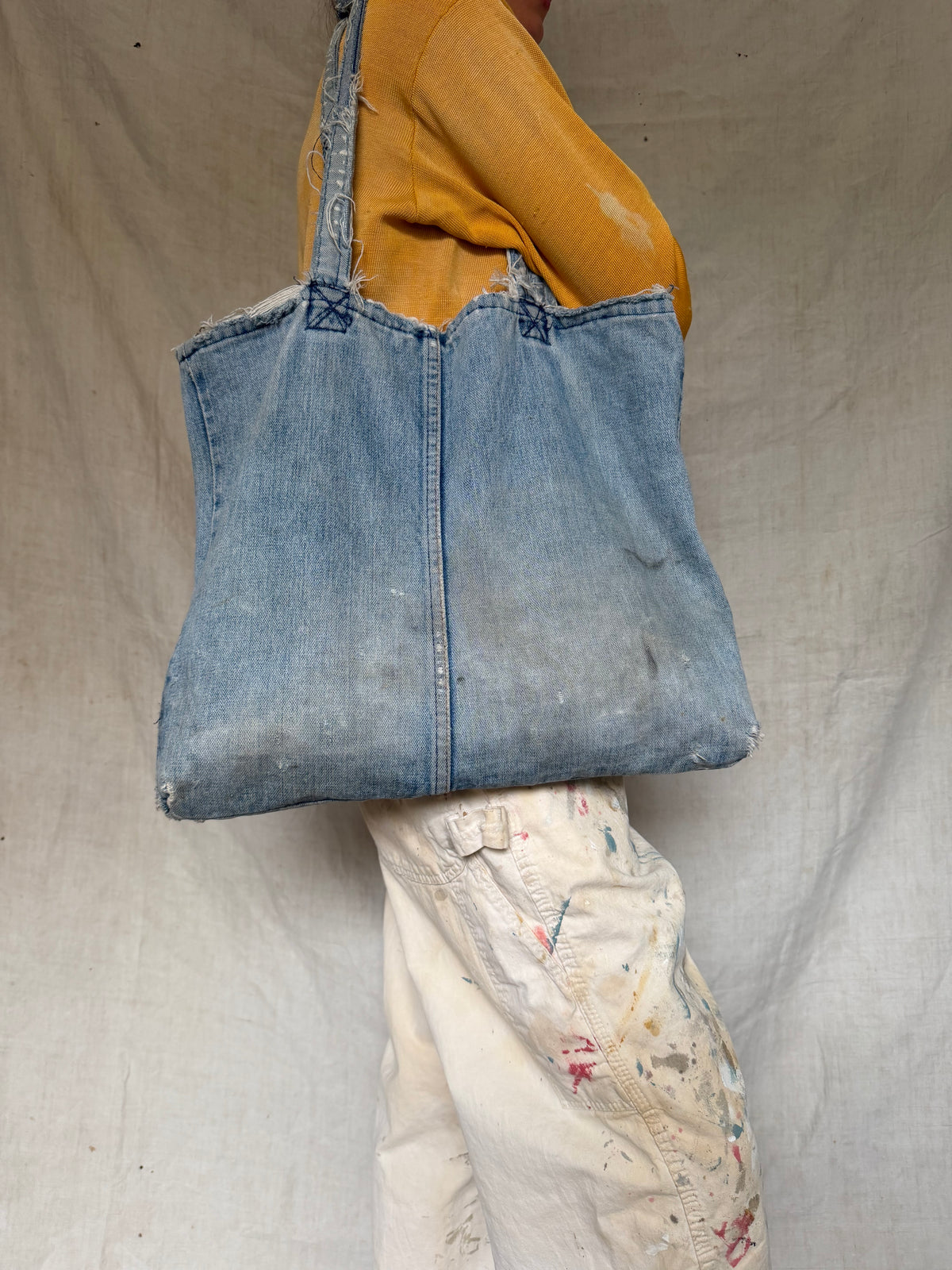 Thrashed Denim Tote