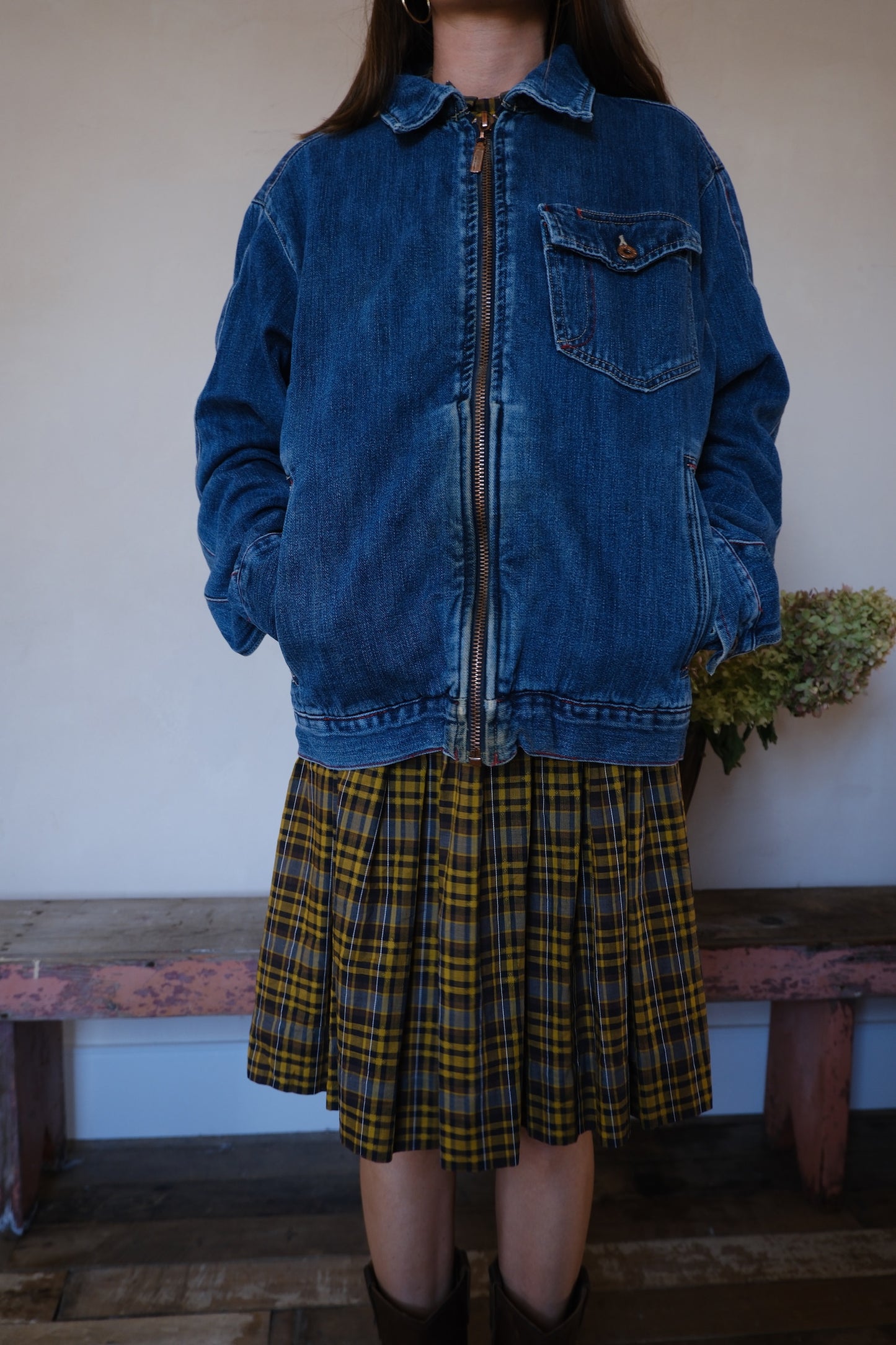 Tommy Jeans Worn Zip Up Denim Jacket