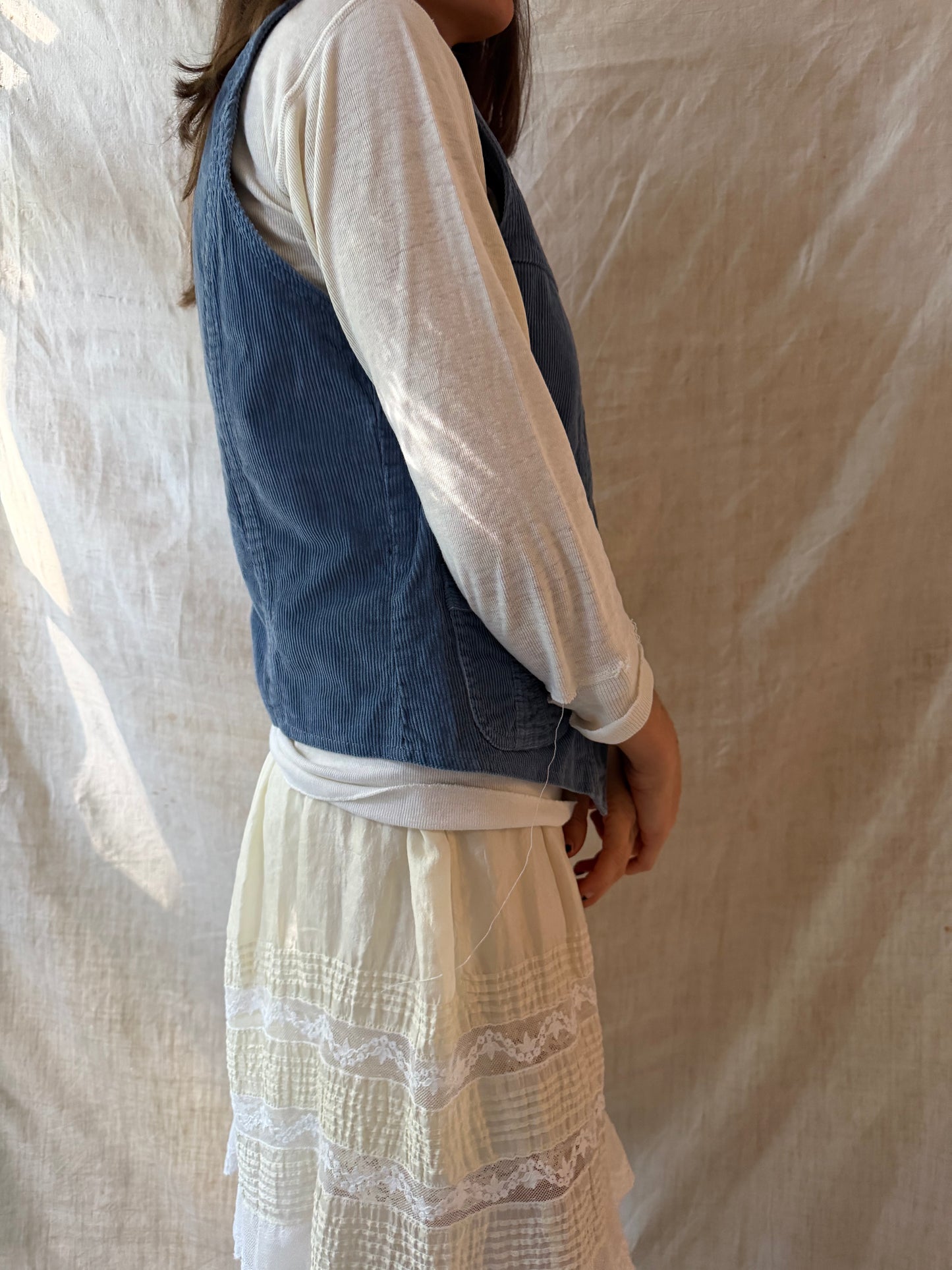 Blue Corduroy Vest