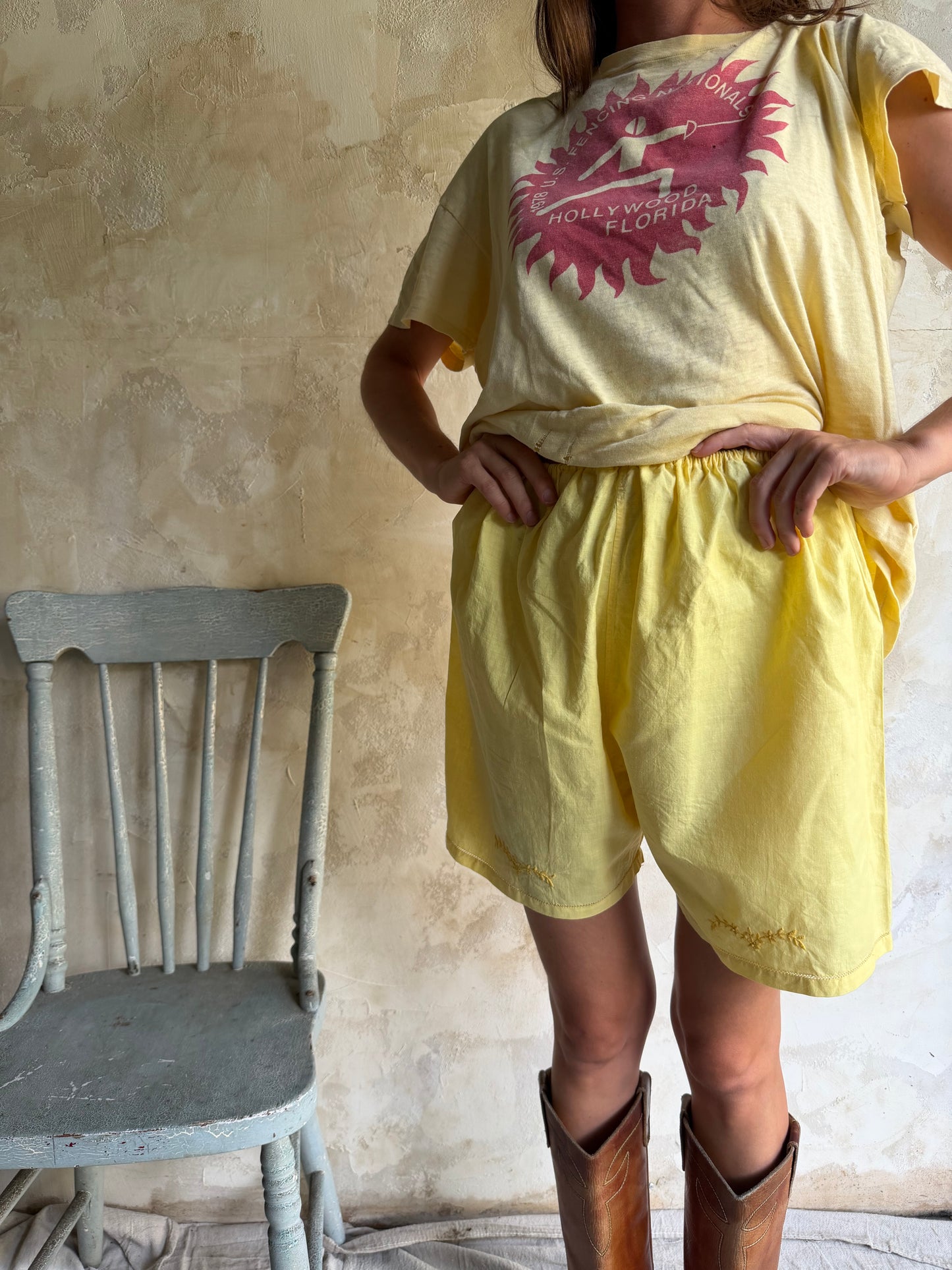Marigold Yellow Antique Italian Bloomers