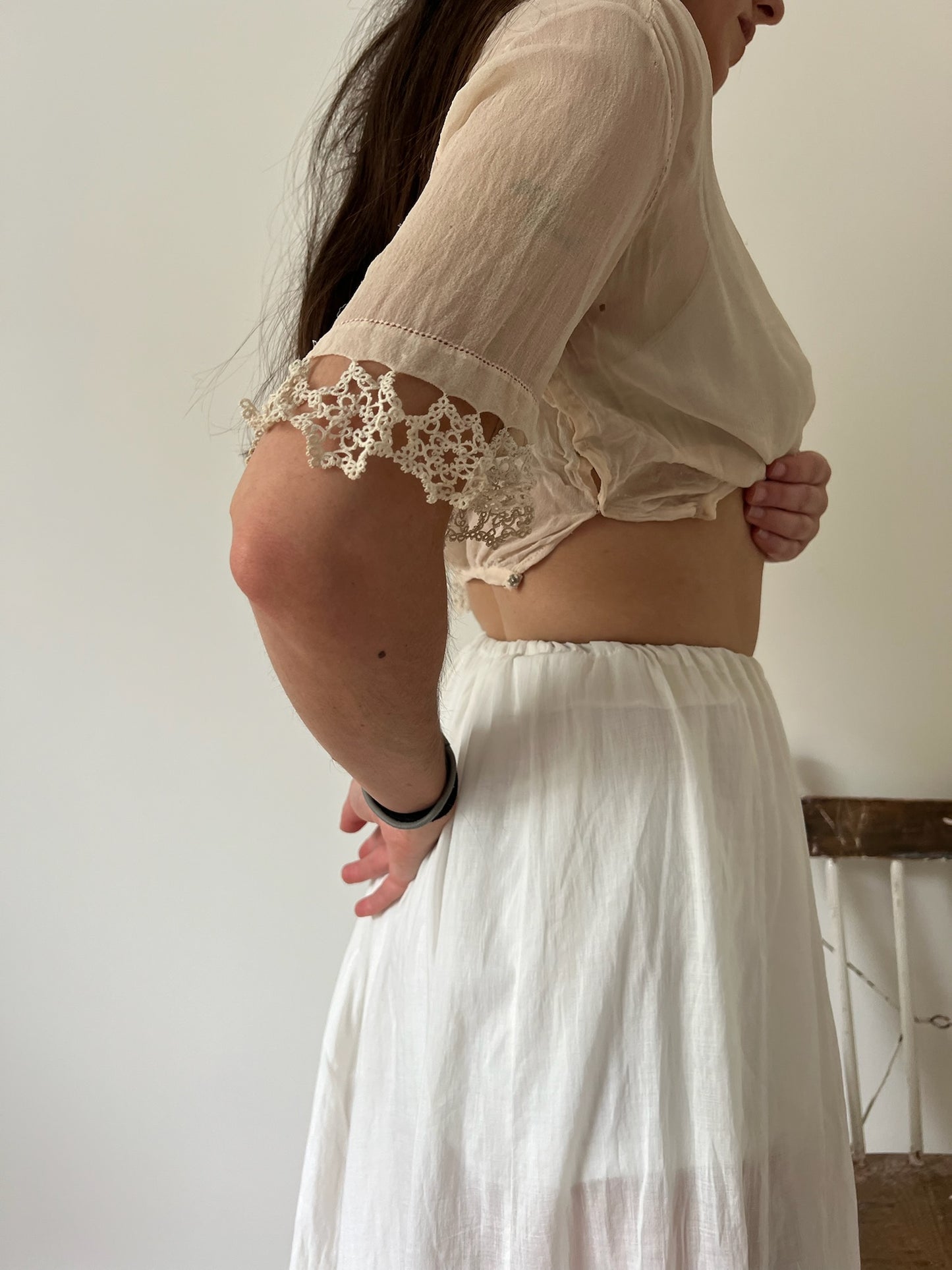 Victorian Silk Crochet Cami