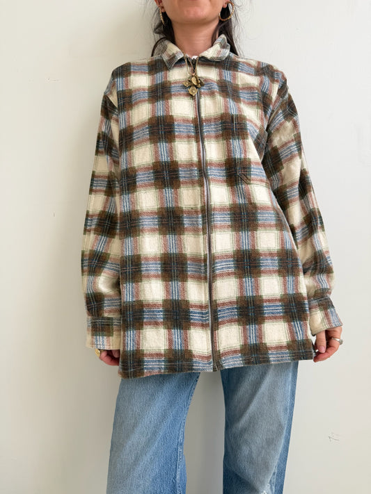 Plaid Zip Up