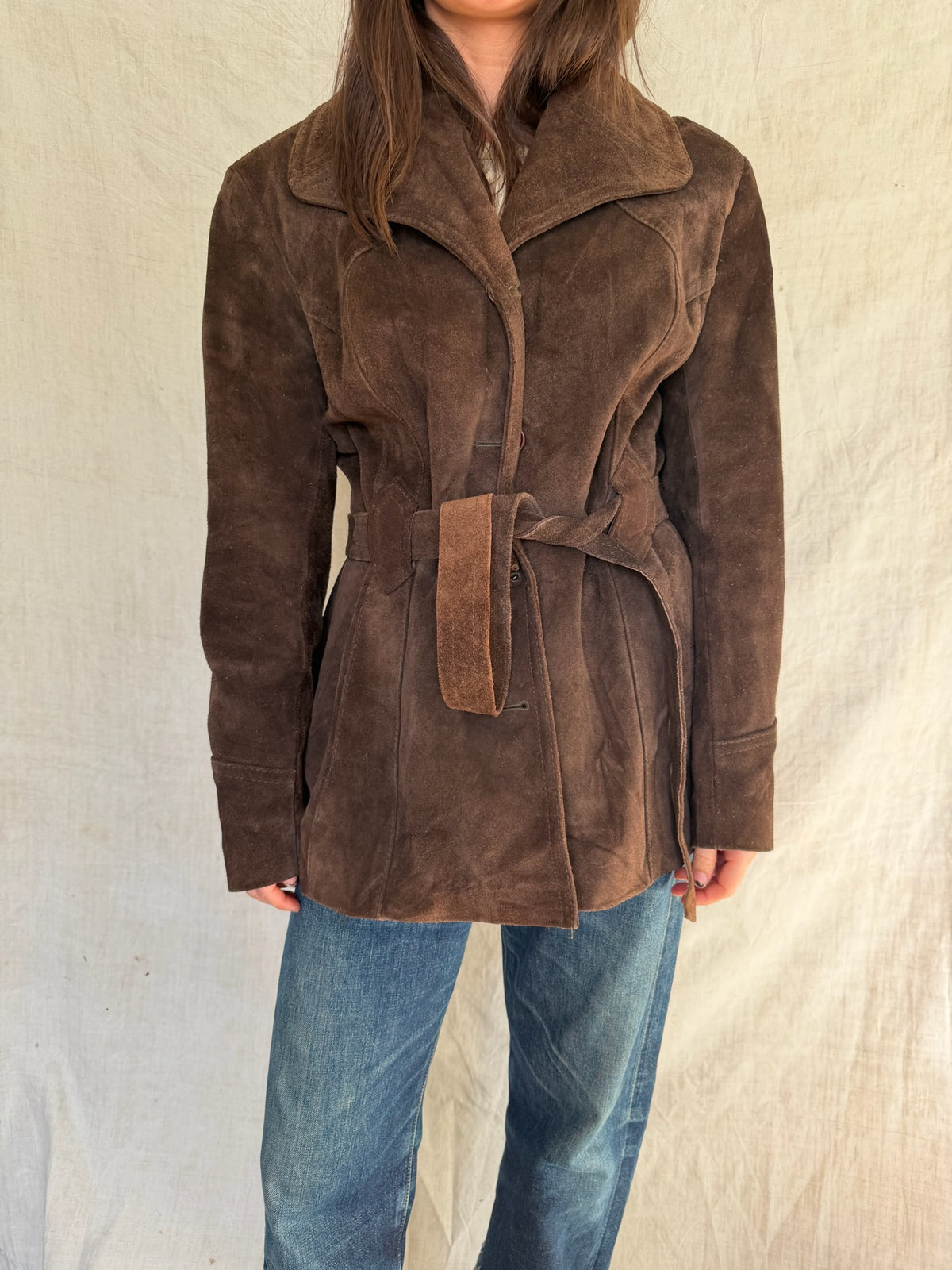70s Chocolate Brown Suede Jacket