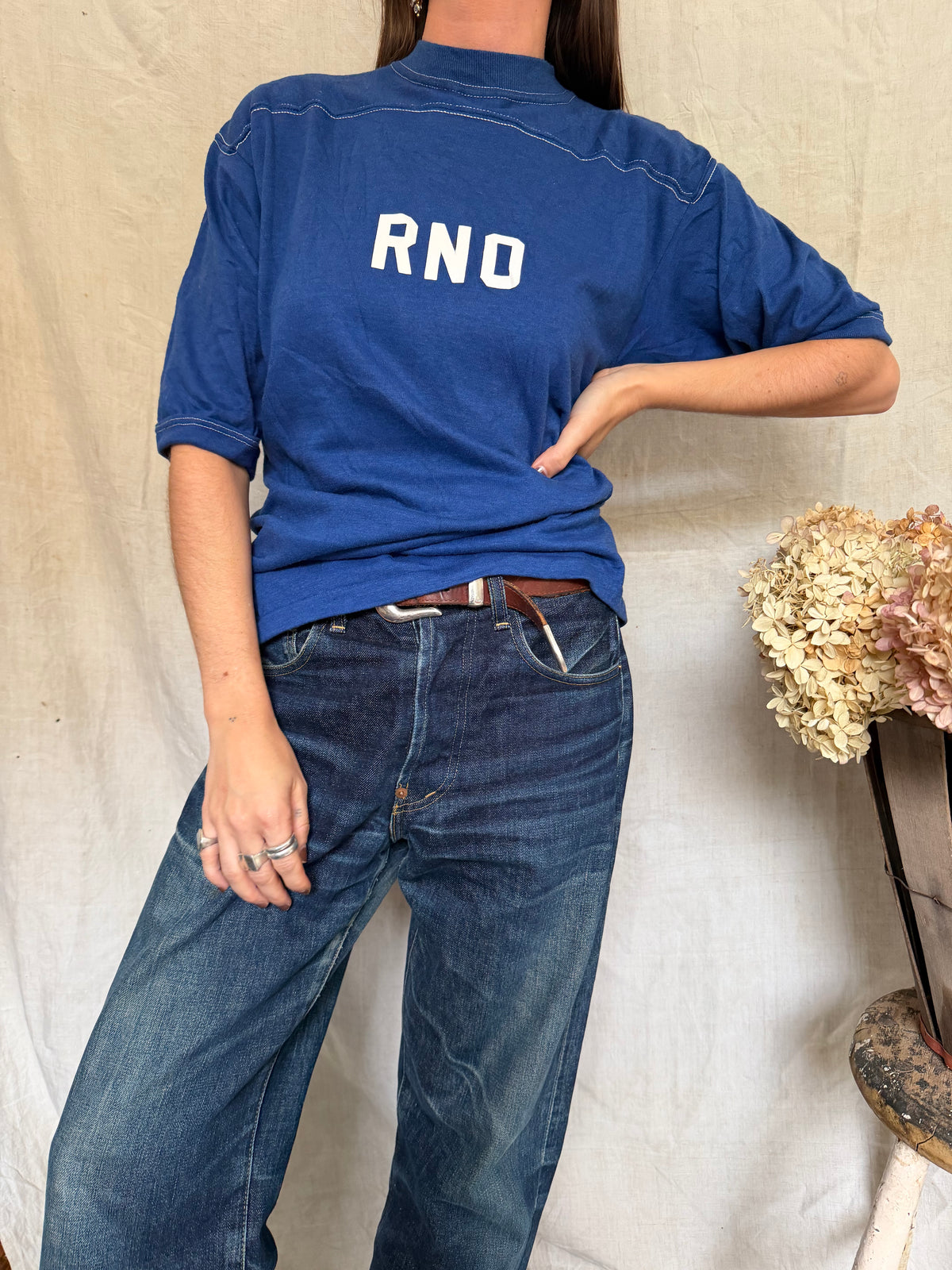 Blue Varsity Tee
