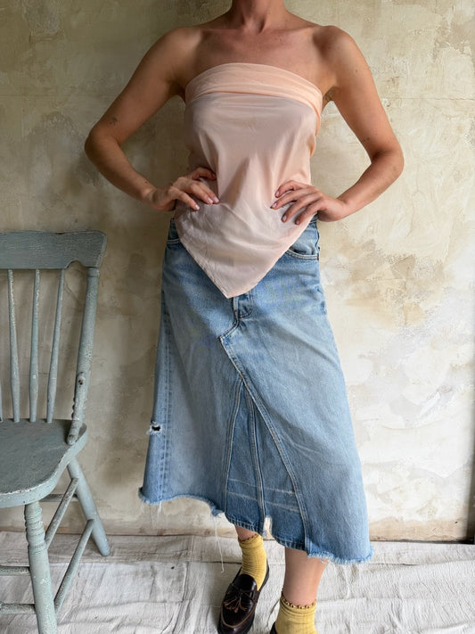 Peachy Satin Scarf