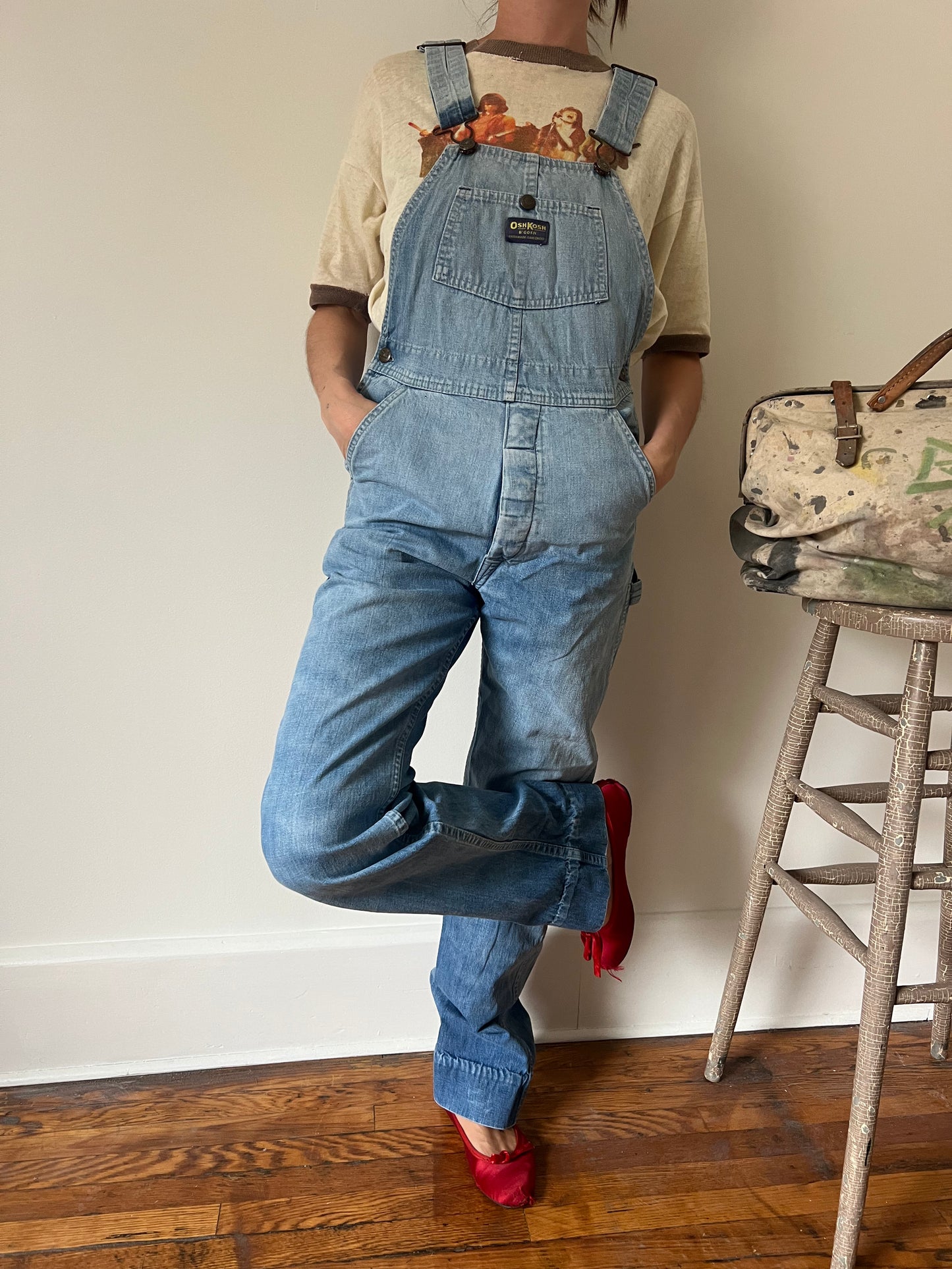 Faded Lightwash Oshkosh Denim Overalls