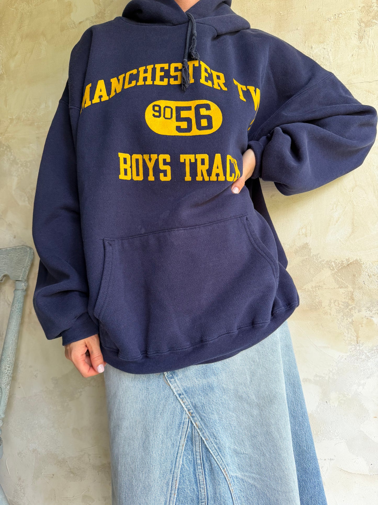 Navy Varsity Hoodie