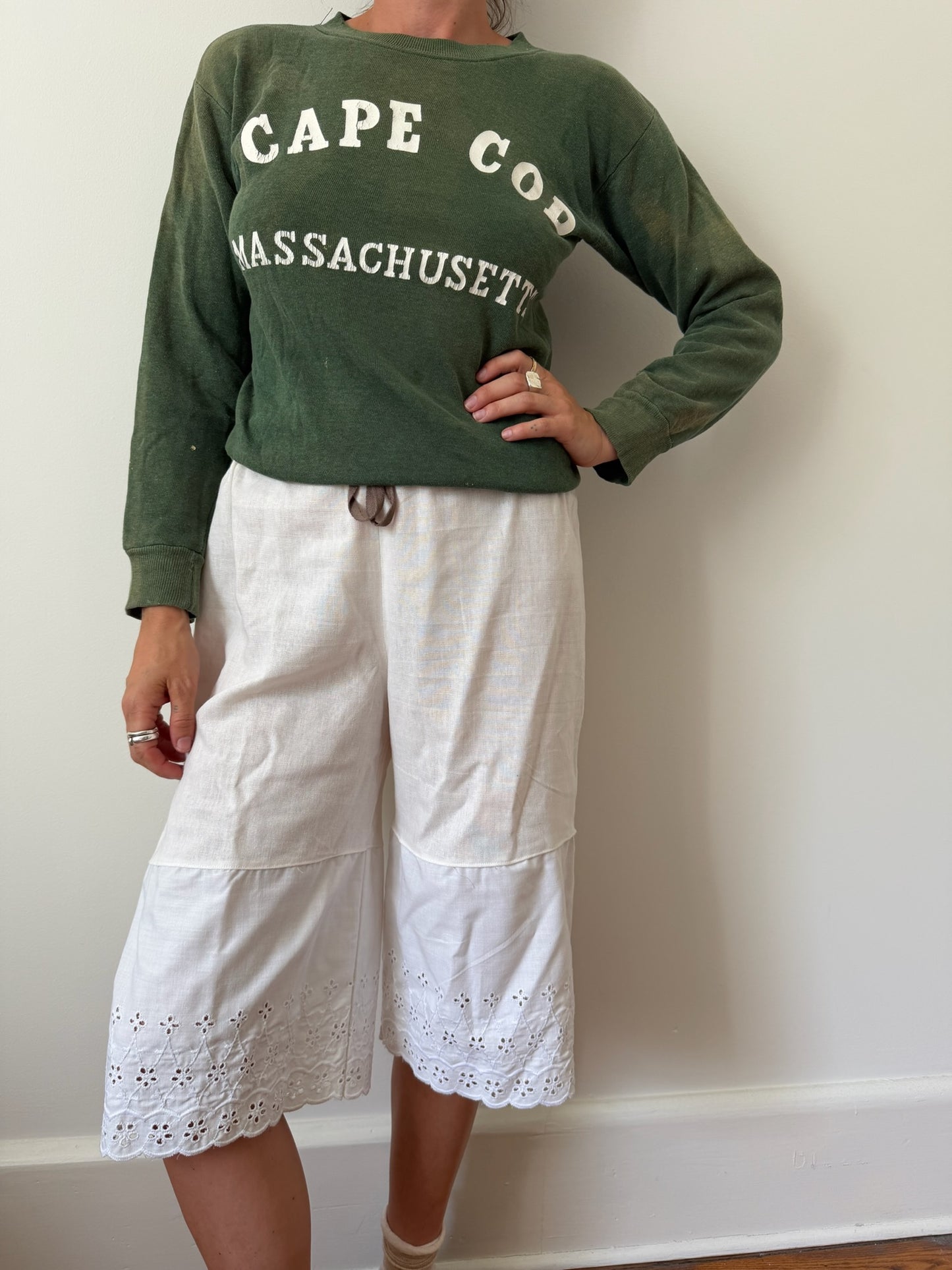 Green Cape Cod Sun Faded Crewneck