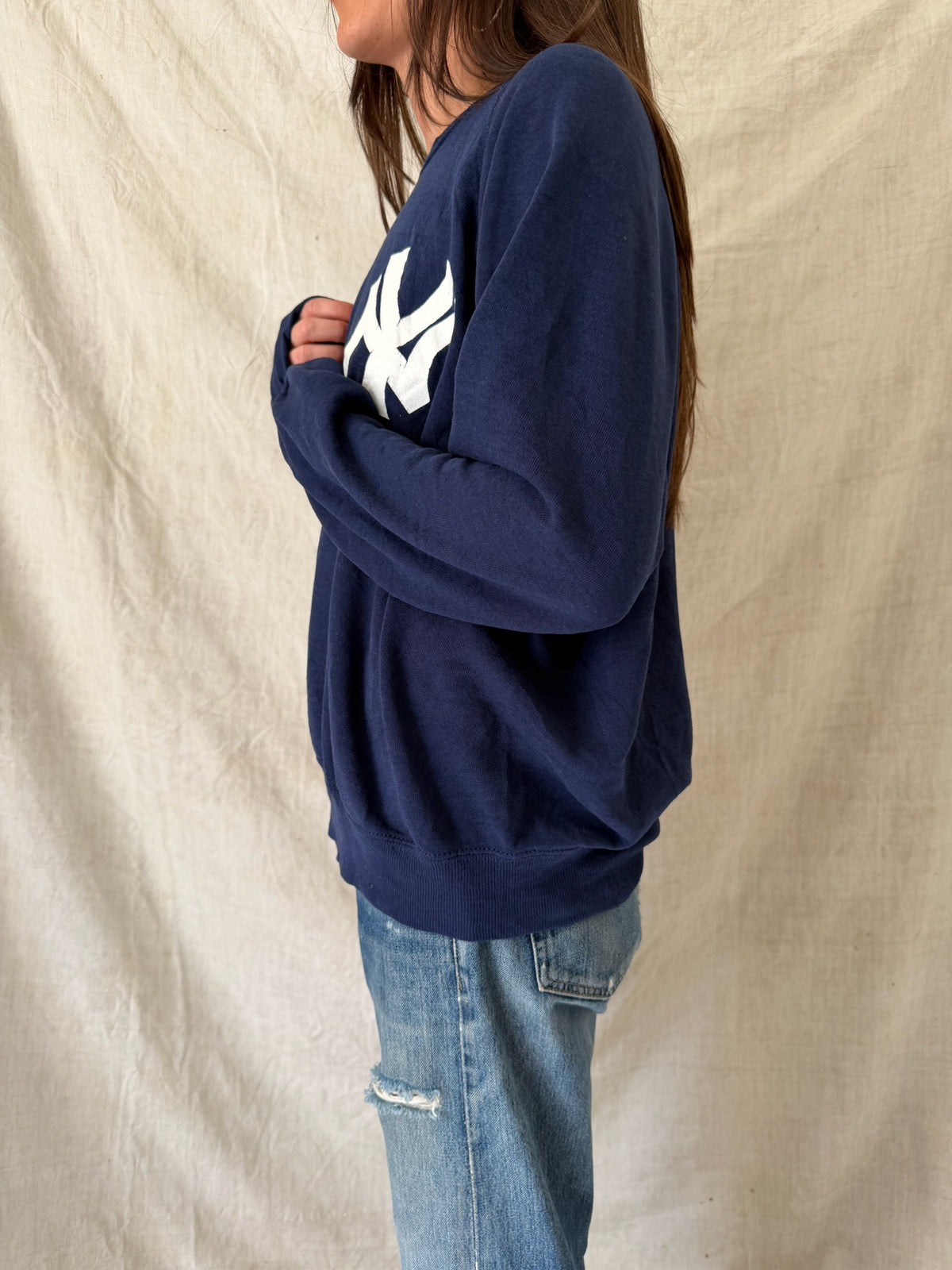Super Thin Yankees Crewneck Sweater