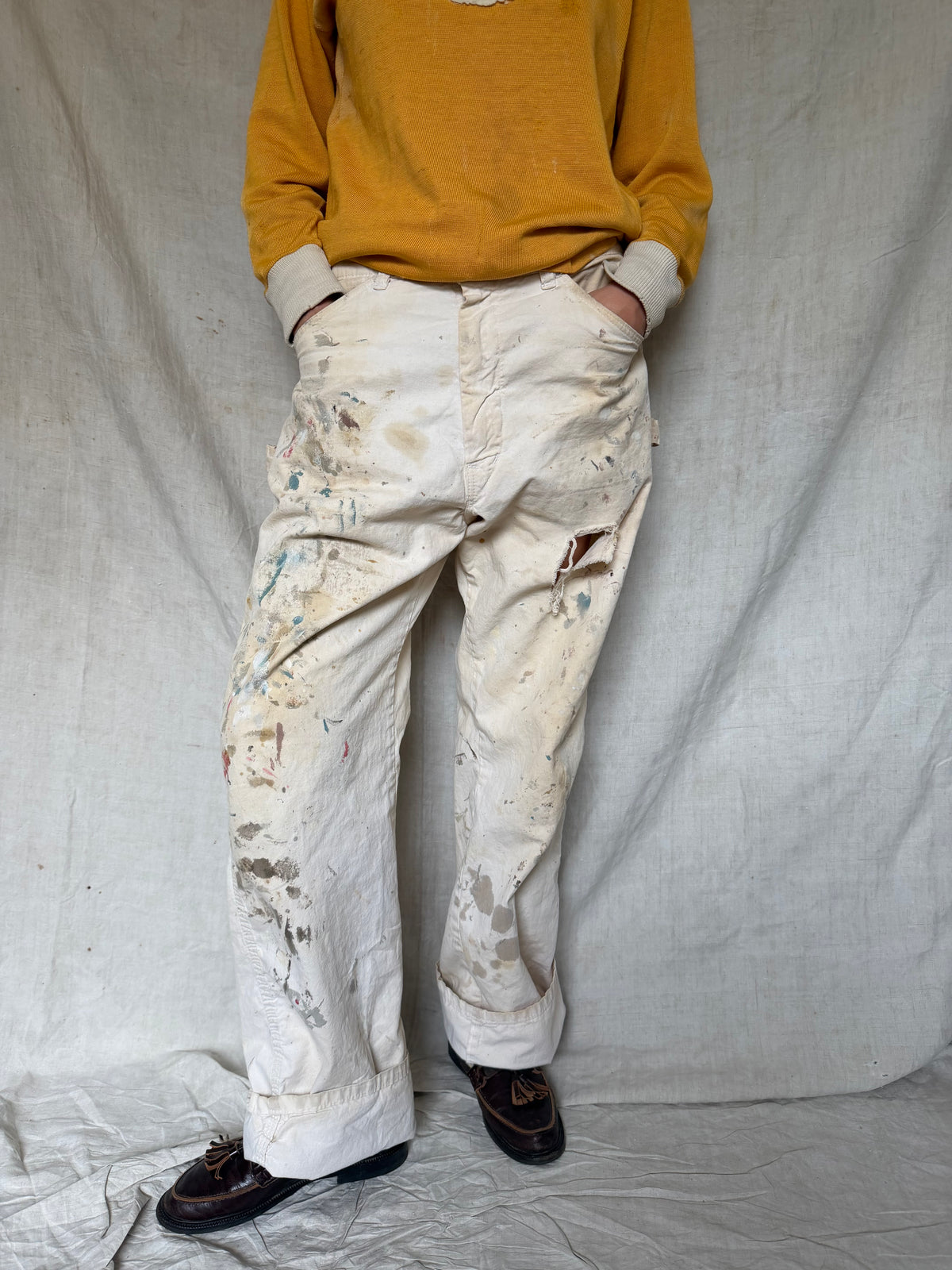 DeeCee Cream Painter Pants
