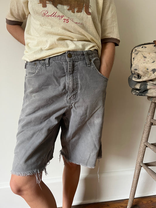 Grey Carhartt Carpenter Cutoffs