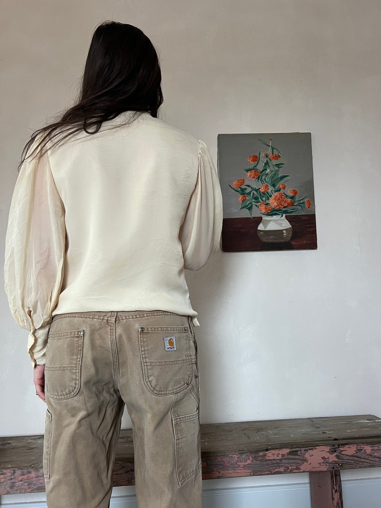 Cream Chiffon Blouse