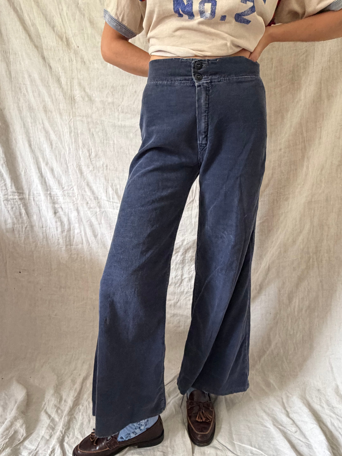 Navy Corduroy Pants