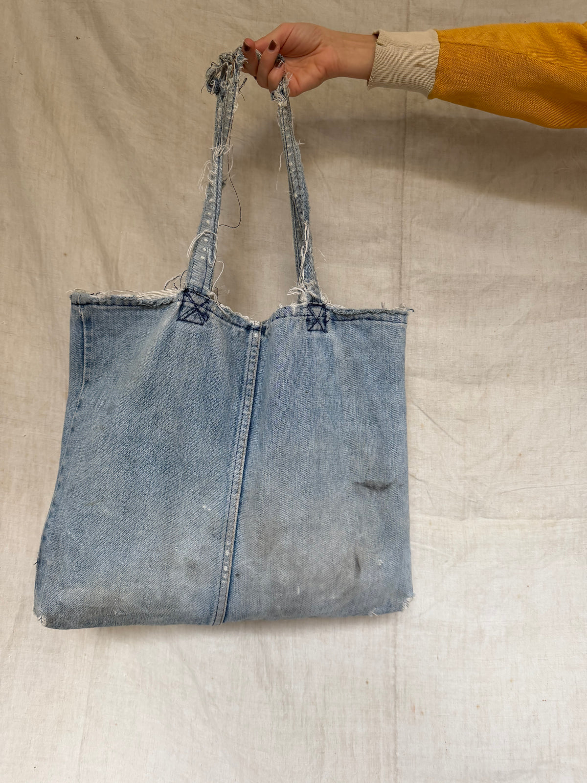 Thrashed Denim Tote