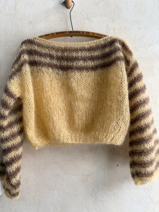 Baby Yellow + Fawn Stripe Sweater by Rayés
