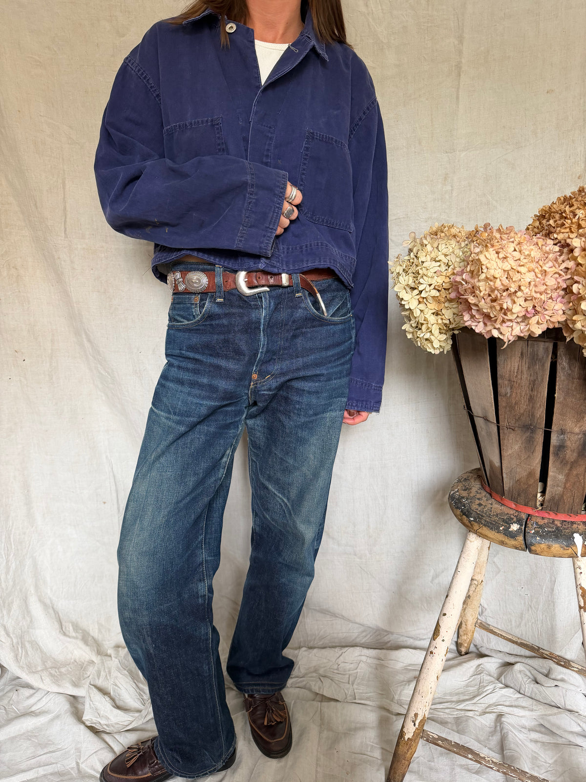 Indigo Blue MTC Cropped Chore Jacket